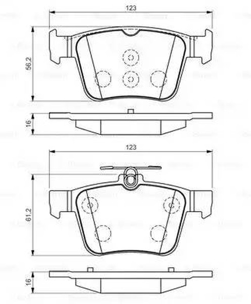 Колодки тормозные, дисковые VW Tiguan Bosch 0 986 494 658