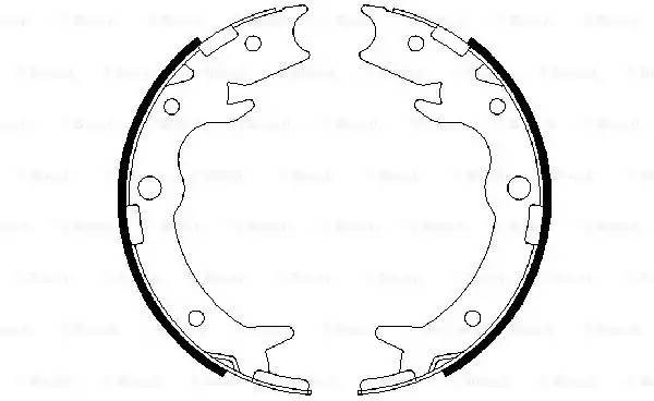 Колодки тормозные, барабанные HONDA FR-V Bosch 0 986 487 686