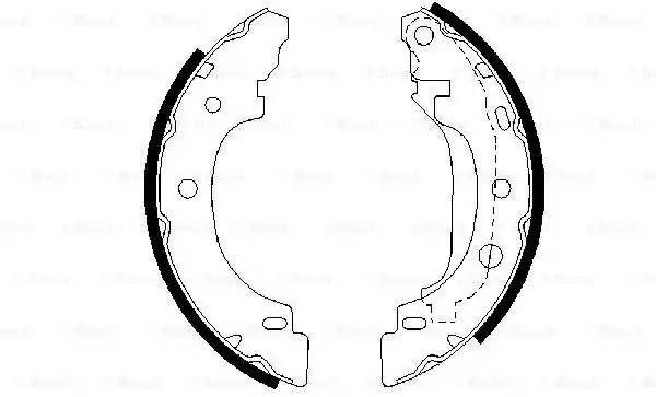 Колодки тормозные, барабанные RENAULT KANGOO Bosch 0 986 487 570