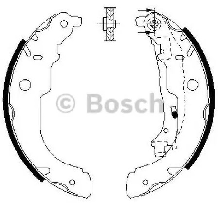 Колодки тормозные, барабанные CITROEN C3 Bosch 0 986 487 721