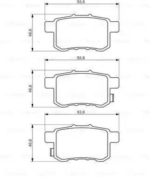 Колодки тормозные, дисковые HONDA ACCORD Bosch 0 986 494 338