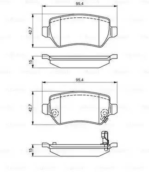 Колодки тормозные, дисковые KIA CEED Bosch 0 986 495 319