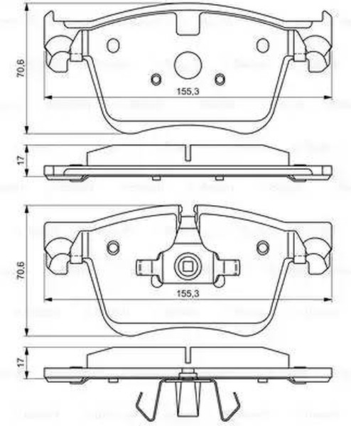 Колодки тормозные, дисковые CITROEN C4 Bosch 0 986 494 696