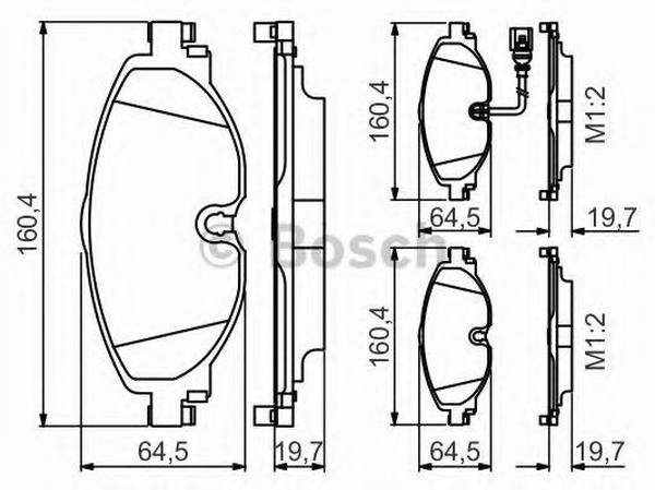 Колодки тормозные, дисковые Volkswagen Golf Bosch 0 986 495 347