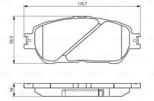 Колодки тормозные, дисковые TOYOTA Avalon Bosch 0 986 495 160