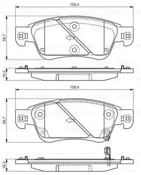 Колодки тормозные, дисковые INFINITI EX Bosch 0 986 495 134