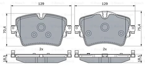 Колодки тормозные, дисковые BMW 1 Bosch 0 986 494 940