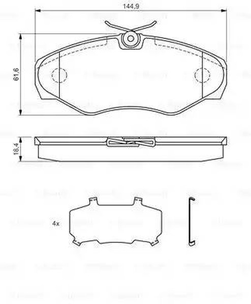 Колодки тормозные, дисковые RENAULT Avantime Bosch 0 986 424 531