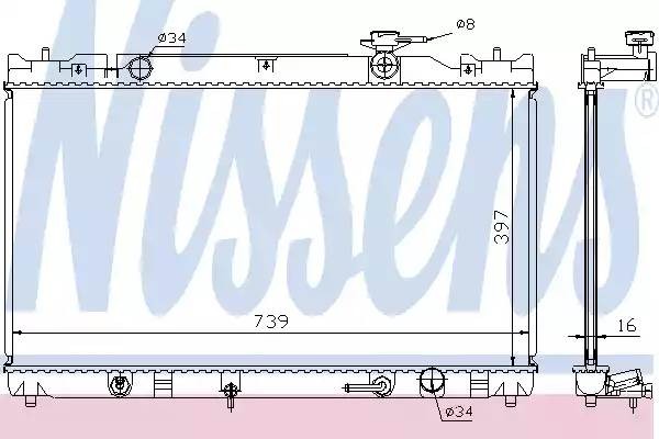 Радиатор охлаждения TOYOTA CAMRY Nissens 646351