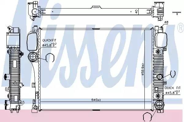 Радиатор охлаждения MERCEDES S-CLASS Nissens 67107A