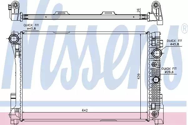 Радиатор охлаждения MERCEDES C Nissens 67168