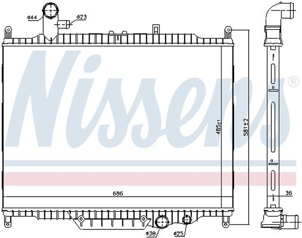 Радиатор охлаждения LAND ROVER DISCOVERY Nissens 64332
