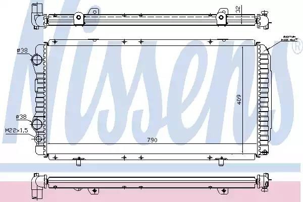 Радиатор охлаждения CITROEN JUMPER Nissens 61390