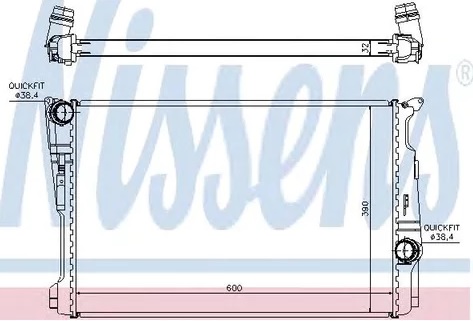 Радиатор охлаждения BMW X3 Nissens 60808