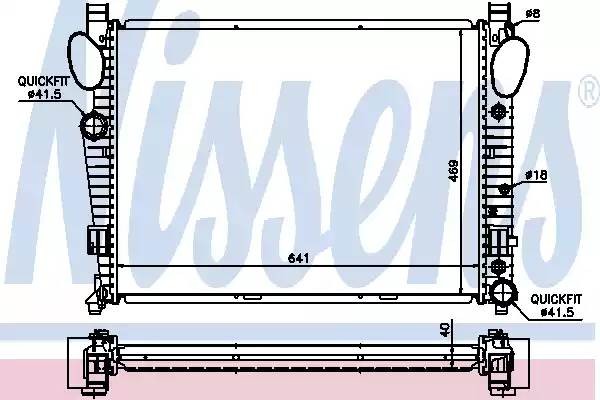 Радиатор охлаждения MERCEDES CL Nissens 62547A