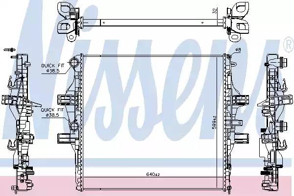 Радиатор охлаждения IVECO DAILY Nissens 61989
