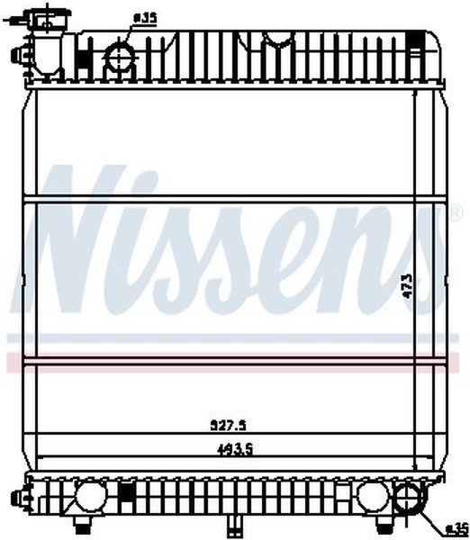 Радиатор охлаждения MERCEDES T1 Nissens 62635