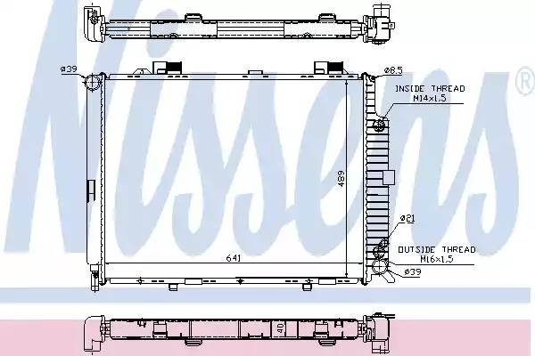 Радиатор охлаждения MERCEDES E Nissens 62689A