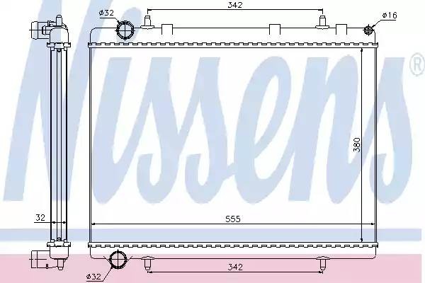 Радиатор охлаждения CITROEN C4 Nissens 63601