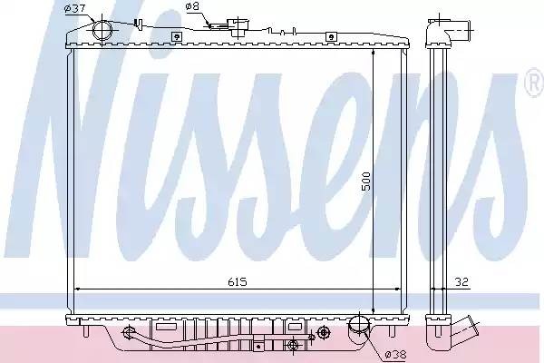 Радиатор охлаждения ISUZU Trooper Nissens 60852