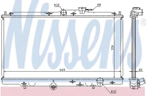 Радиатор охлаждения HONDA Accord Nissens 62258