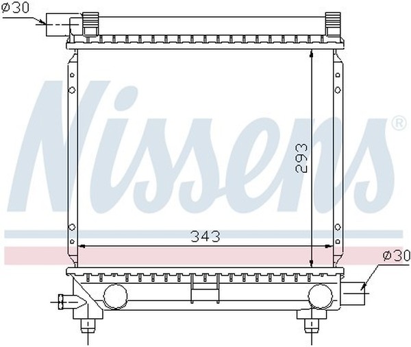 Радиатор охлаждения MERCEDES 190 Nissens 62551