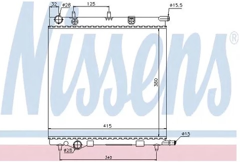 Радиатор охлаждения CITROEN C2 Nissens 61284