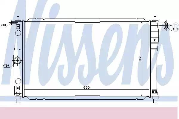 Радиатор охлаждения DAEWOO Lanos Nissens 61654