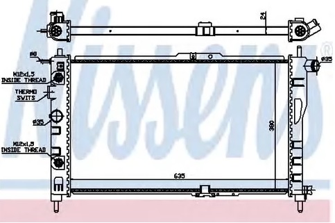 Радиатор охлаждения DAEWOO Nexia Nissens 616521