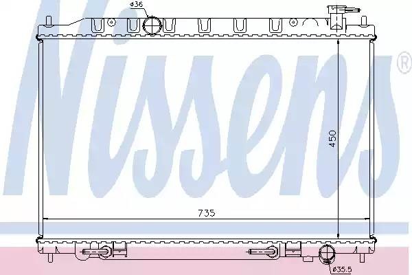 Радиатор охлаждения NISSAN Murano Nissens 68712