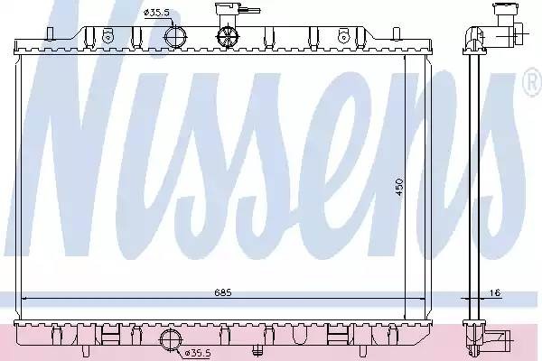 Радиатор охлаждения NISSAN X-Trail Nissens 68724