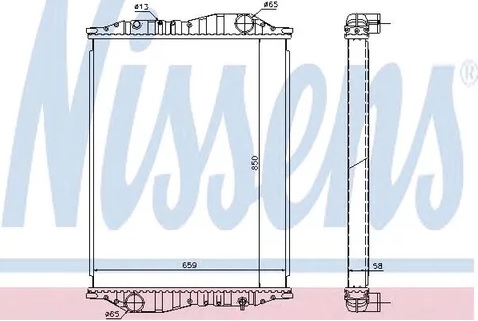 Радиатор охлаждения Nissens 69600A