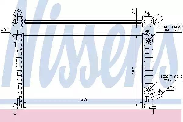 Радиатор охлаждения SAAB 9-5 Nissens 68005A