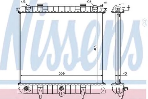 Радиатор охлаждения LAND ROVER Range Rover Nissens 64309