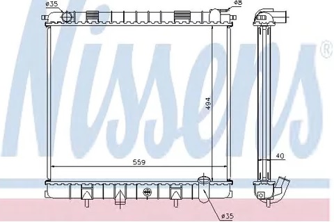 Радиатор охлаждения LAND ROVER Range Rover Nissens 64302A