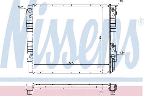 Радиатор охлаждения VOLVO 960 Nissens 65530A