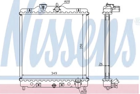 Радиатор охлаждения HONDA CR-X Nissens 63310A