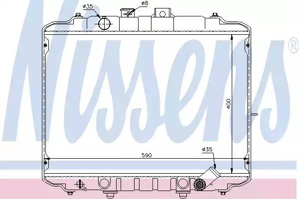 Радиатор охлаждения HYUNDAI H-100 Nissens 67034