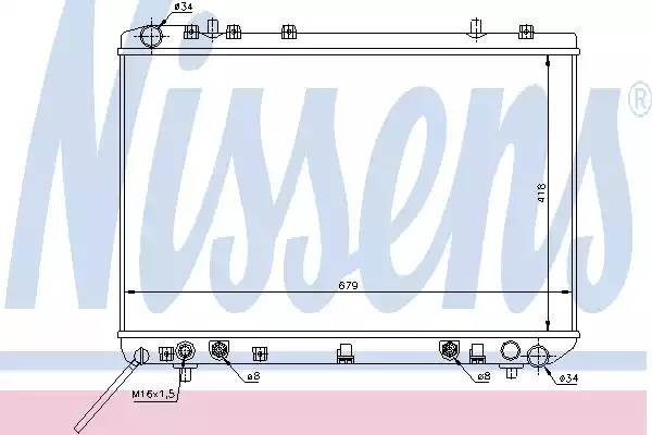 Радиатор охлаждения DAEWOO MUSSO Nissens 61669