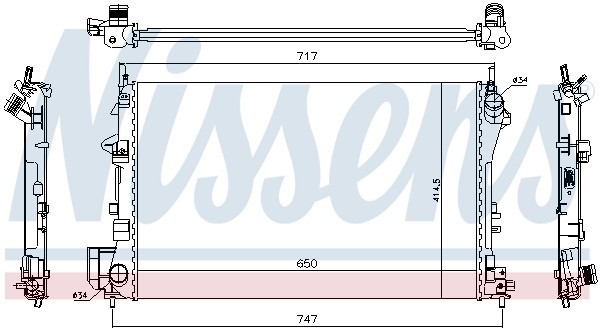 Радиатор охлаждения OPEL VECTRA Nissens 63024A