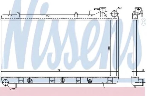 Радиатор охлаждения SUBARU IMPREZA Nissens 64186