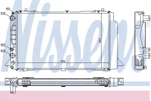 Радиатор охлаждения AUDI 80 Nissens 60465A