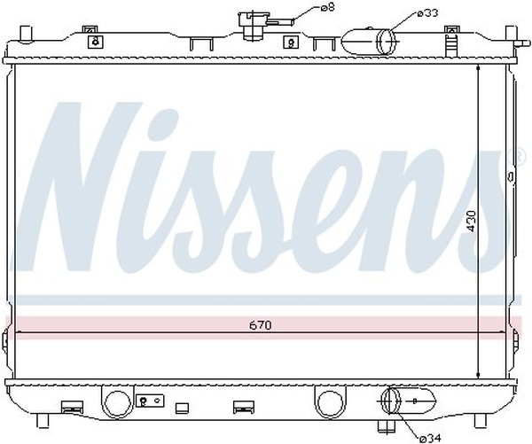 Радиатор охлаждения KIA CARENS Nissens 66639