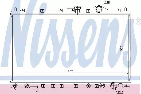 Радиатор охлаждения MITSUBISHI SPACE RUNNER Nissens 62887