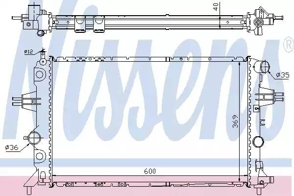 Радиатор охлаждения OPEL ASTRA Nissens 63249A