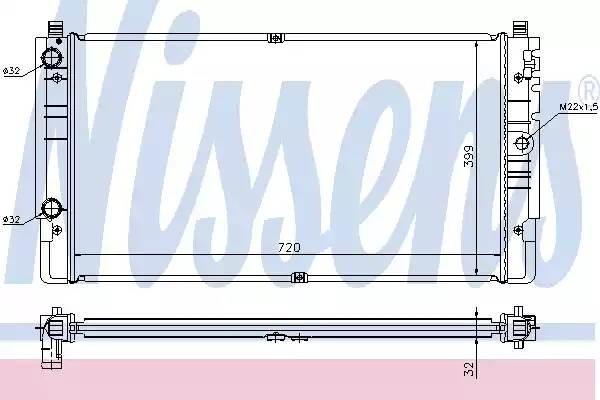 Радиатор охлаждения VOLKSWAGEN TRANSPORTER Nissens 65238A