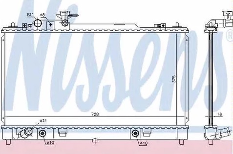 Радиатор охлаждения MAZDA 6 Nissens 68550