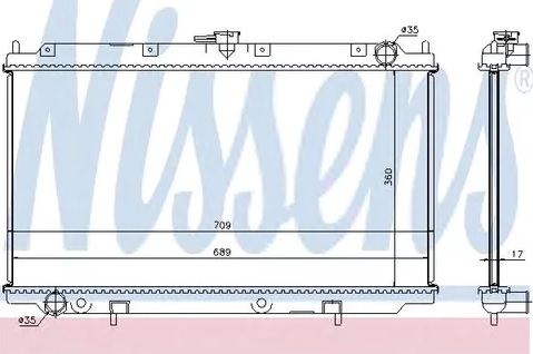 Радиатор охлаждения NISSAN Primera Nissens 62927A