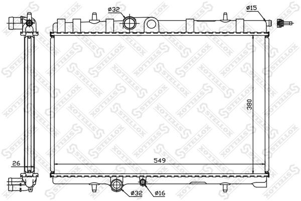 Радиатор охлаждения CITROEN C4 Stellox 10-25064-SX