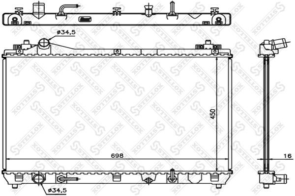 Радиатор охлаждения SUZUKI Grand Vitara Stellox 10-25431-SX